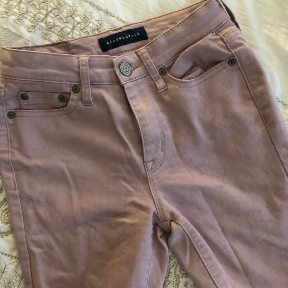 Dusty rose skinny jegging high waist